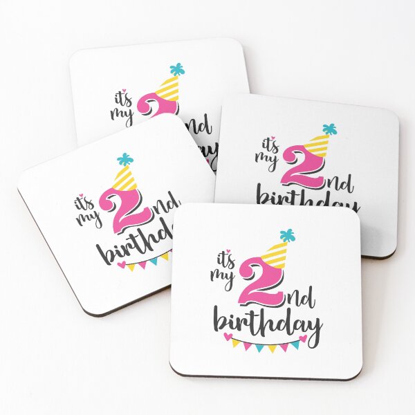 Item preview, 2nd birthday 2 years of being awesome 2 years kid girl boy Off birthday Vacation Inspiration Joy Mood designed and sold by DesignByHeartUK.