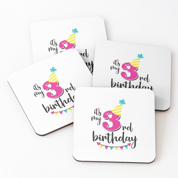 Item preview, 3rd birthday 3 years of being awesome 3 years kid girl boy Off birthday Vacation Inspiration Joy Mood designed and sold by DesignByHeartUK.