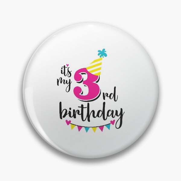 Item preview, 3rd birthday 3 years of being awesome 3 years kid girl boy Off birthday Vacation Inspiration Joy Mood designed and sold by DesignByHeartUK.