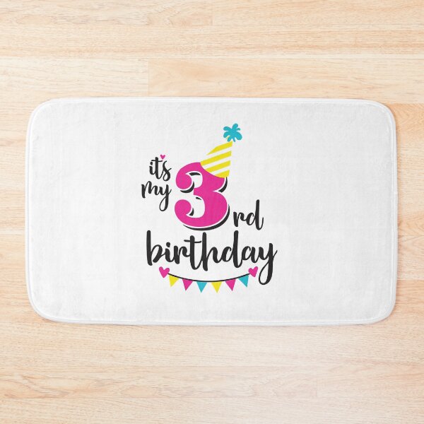 Item preview, 3rd birthday 3 years of being awesome 3 years kid girl boy Off birthday Vacation Inspiration Joy Mood designed and sold by DesignByHeartUK.