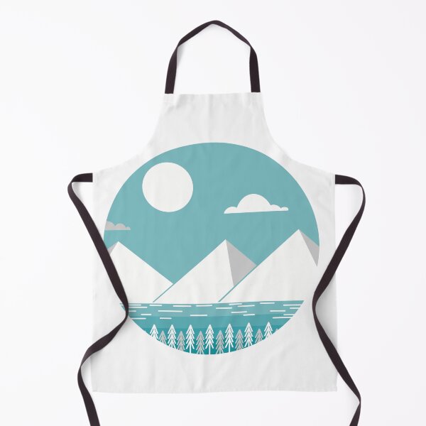 Item preview, Geometric Mountains Line Art Sun Moon Landscape designed and sold by cheapheat.