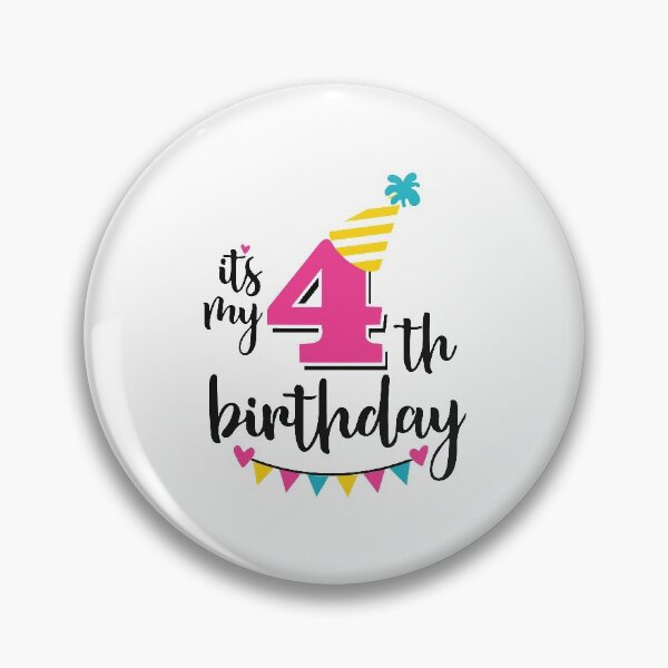 Item preview, 4th birthday 4 years of being awesome 4 years kid girl boy Off birthday Vacation Inspiration Joy Mood designed and sold by DesignByHeartUK.