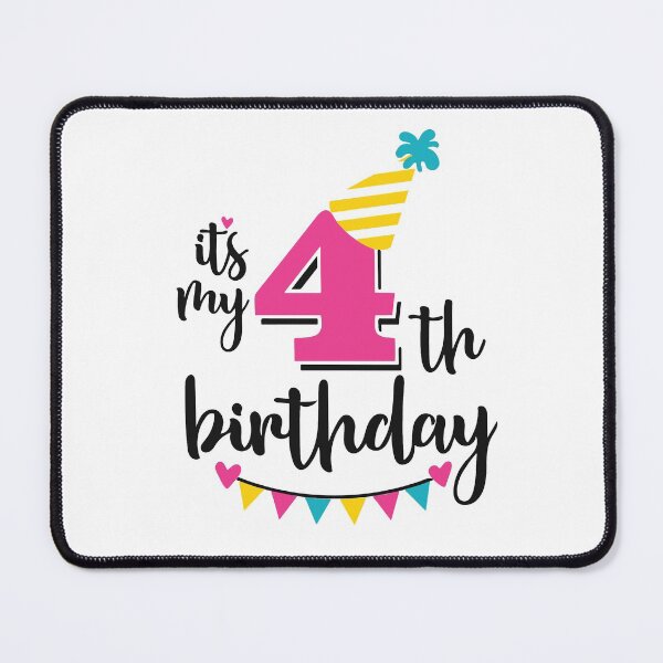 Item preview, 4th birthday 4 years of being awesome 4 years kid girl boy Off birthday Vacation Inspiration Joy Mood designed and sold by DesignByHeartUK.