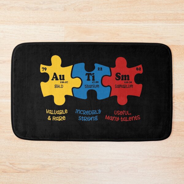 Item preview, Autism Chemical Element Puzzle Pieces Periodic Elements Spelling Au-Ti-Sm designed and sold by Dolphin Graphic.