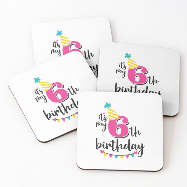 Item preview, 6th birthday 6 years of being awesome 6 years kid girl boy Off birthday Vacation Inspiration Joy Mood designed and sold by DesignByHeartUK.