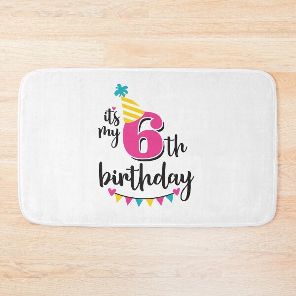 Item preview, 6th birthday 6 years of being awesome 6 years kid girl boy Off birthday Vacation Inspiration Joy Mood designed and sold by DesignByHeartUK.