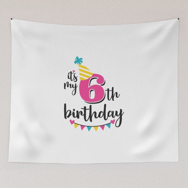 Item preview, 6th birthday 6 years of being awesome 6 years kid girl boy Off birthday Vacation Inspiration Joy Mood designed and sold by DesignByHeartUK.