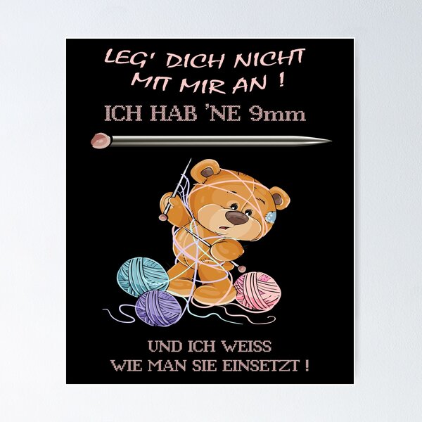 Item preview, Knitting - don't mess with me. Got 9mm designed and sold by Shirt-Designs.