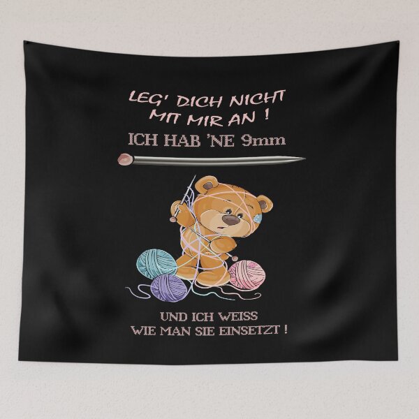 Item preview, Knitting - don't mess with me. Got 9mm designed and sold by Shirt-Designs.