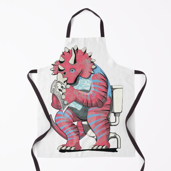 Item preview, Triceratops on the Toilet, Funny bathroom Dinosaur designed and sold by Wyattdesign.