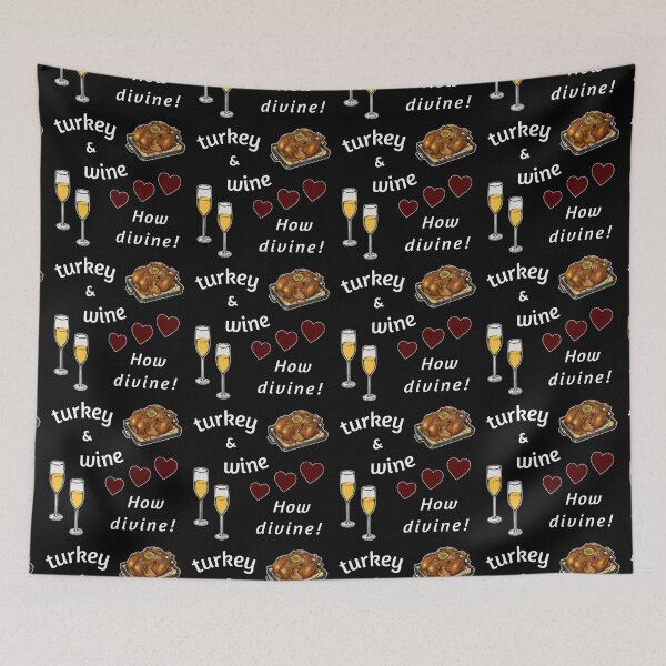 Item preview, Turkey & Wine How Divine!  Perfect for Thanksgiving! designed and sold by KathteeDesign.
