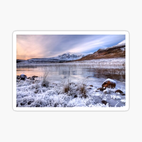 Blaven in Winter Light Isle of Skye Scotland. Sticker