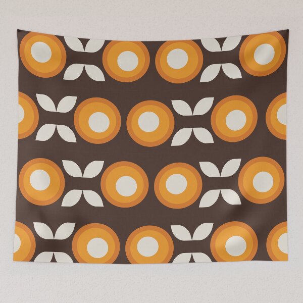 Item preview, Mid-Century Modern Flower Orange designed and sold by MonstersMashU.