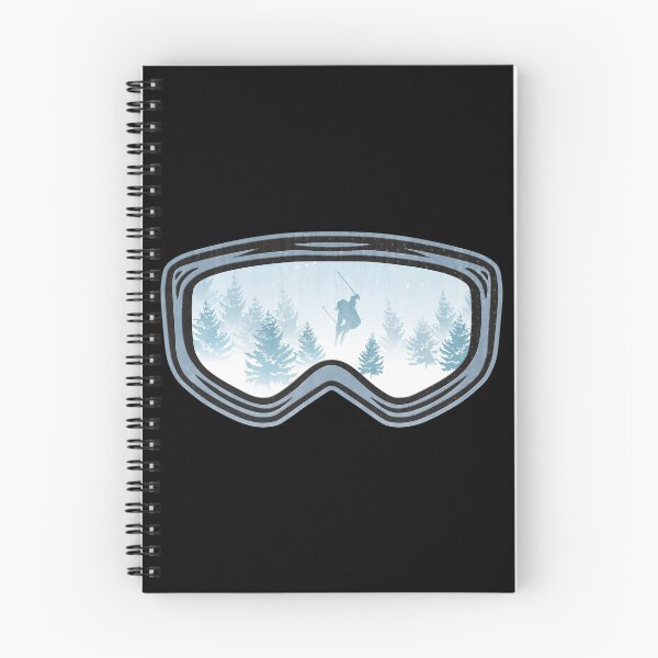 Item preview, Ski Goggles Skier Silhouette Snowy Forest designed and sold by JordanHolmes.