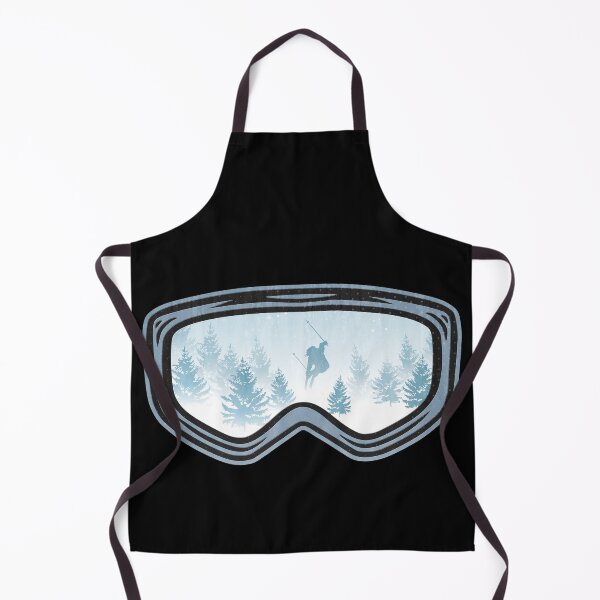 Item preview, Ski Goggles Skier Silhouette Snowy Forest designed and sold by JordanHolmes.