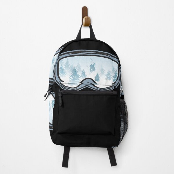 Item preview, Ski Goggles Skier Silhouette Snowy Forest designed and sold by JordanHolmes.