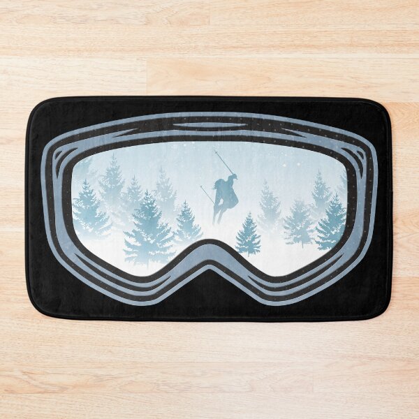 Item preview, Ski Goggles Skier Silhouette Snowy Forest designed and sold by JordanHolmes.