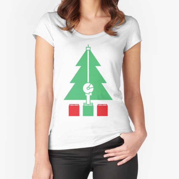 Have A Crate Digger's Christmas! - festive art for the vinyl record collector Fitted Scoop T-Shirt