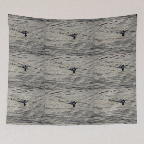 Item preview, Moire Silk Water and a Long Tailed Duck designed and sold by Georgia Mizuleva.