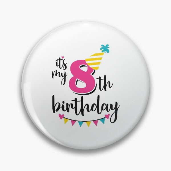 Item preview, 8th birthday 8 years of being awesome 8 years kid girl boy Off birthday Vacation Inspiration Joy Mood designed and sold by DesignByHeartUK.