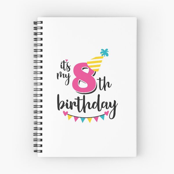 Item preview, 8th birthday 8 years of being awesome 8 years kid girl boy Off birthday Vacation Inspiration Joy Mood designed and sold by DesignByHeartUK.