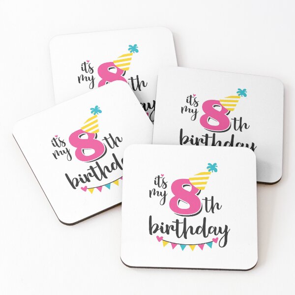 Item preview, 8th birthday 8 years of being awesome 8 years kid girl boy Off birthday Vacation Inspiration Joy Mood designed and sold by DesignByHeartUK.