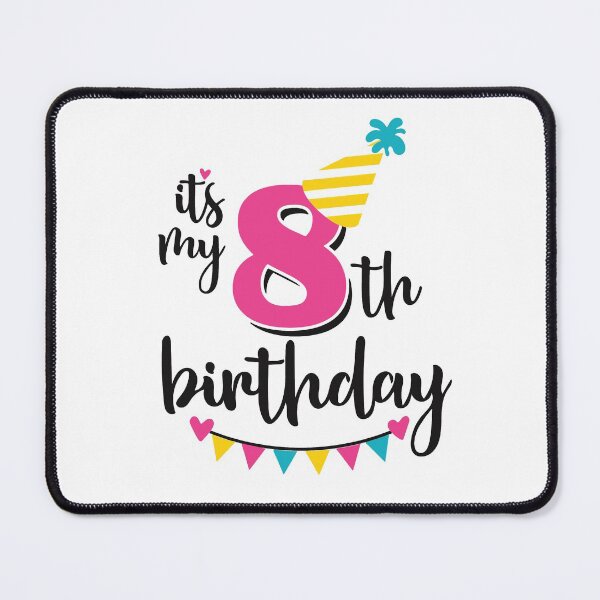 Item preview, 8th birthday 8 years of being awesome 8 years kid girl boy Off birthday Vacation Inspiration Joy Mood designed and sold by DesignByHeartUK.