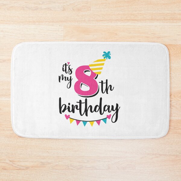 Item preview, 8th birthday 8 years of being awesome 8 years kid girl boy Off birthday Vacation Inspiration Joy Mood designed and sold by DesignByHeartUK.