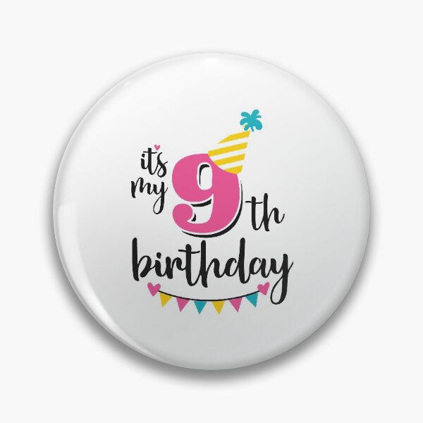Item preview, 9th birthday 9 years of being awesome9 years kid girl boy Off birthday Vacation Inspiration Joy Mood designed and sold by DesignByHeartUK.