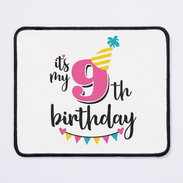 Item preview, 9th birthday 9 years of being awesome9 years kid girl boy Off birthday Vacation Inspiration Joy Mood designed and sold by DesignByHeartUK.