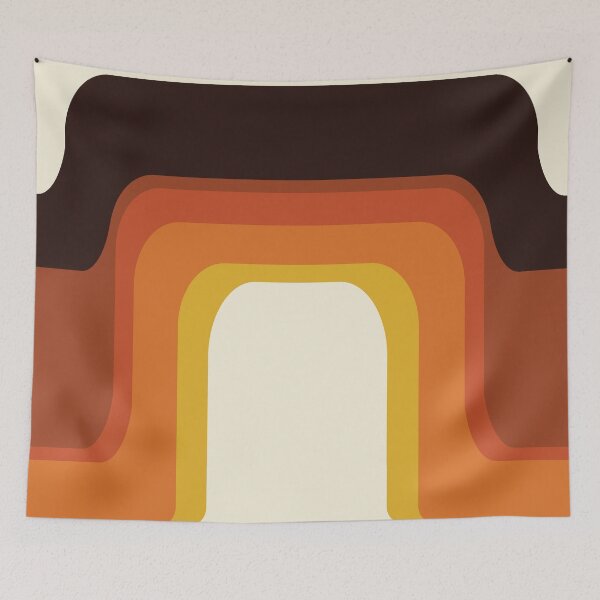 Item preview, Mid-Century Modern Meets 1970s Orange Rainbow designed and sold by MonstersMashU.