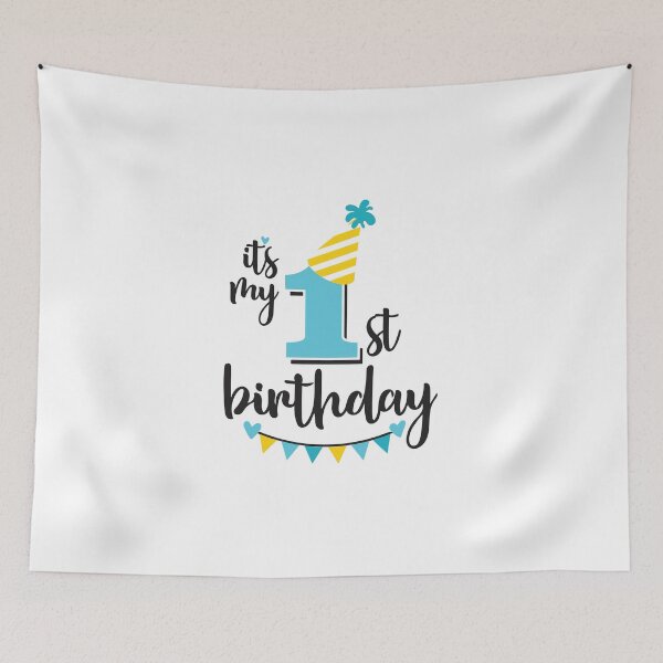 Item preview, 1st birthday 1 year of being awesome 1 year kid girl boy Off birthday Vacation Inspiration Joy Mood designed and sold by DesignByHeartUK.