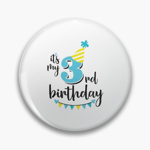 Item preview, 3rd birthday 3 years of being awesome 3 years kid girl boy Off birthday Vacation Inspiration Joy Mood designed and sold by DesignByHeartUK.