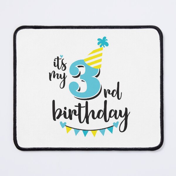 Item preview, 3rd birthday 3 years of being awesome 3 years kid girl boy Off birthday Vacation Inspiration Joy Mood designed and sold by DesignByHeartUK.