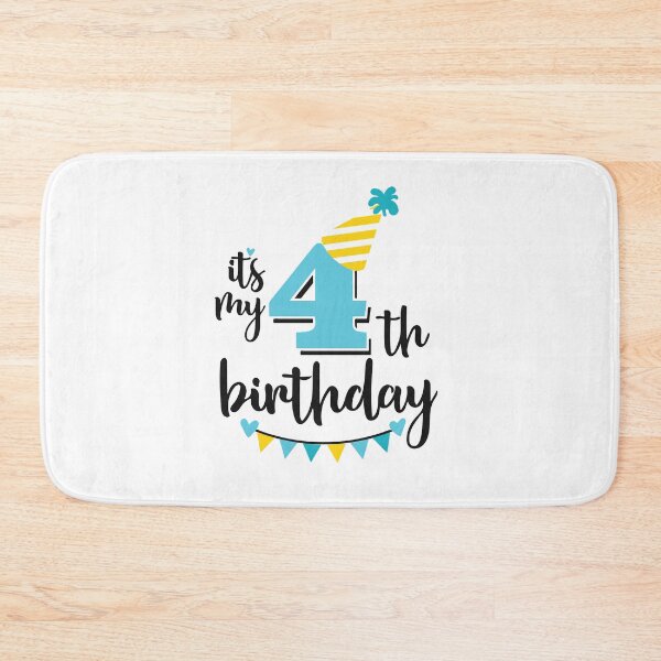 Item preview, 4th birthday 4 years of being awesome 4 years kid girl boy Off birthday Vacation Inspiration Joy Mood designed and sold by DesignByHeartUK.