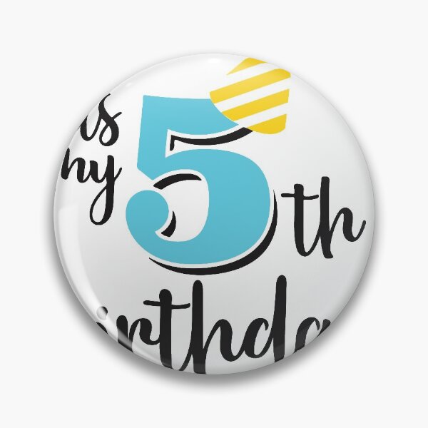 Item preview, 5th birthday 5 years of being awesome 5 years kid girl boy Off birthday Vacation Inspiration Joy Mood designed and sold by DesignByHeartUK.