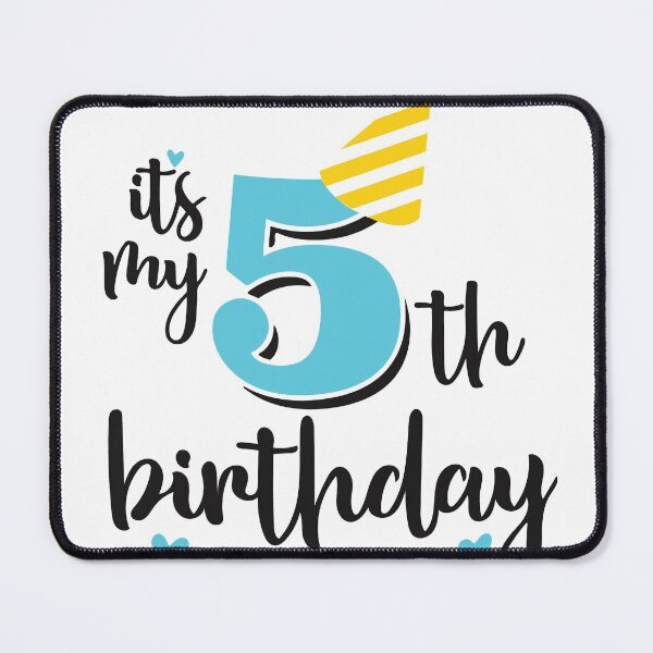 Item preview, 5th birthday 5 years of being awesome 5 years kid girl boy Off birthday Vacation Inspiration Joy Mood designed and sold by DesignByHeartUK.