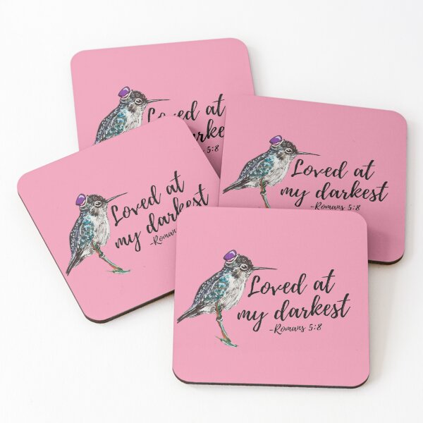 Item preview, Loved at my darkest with watercolor hummingbird  designed and sold by creatures-nhats.