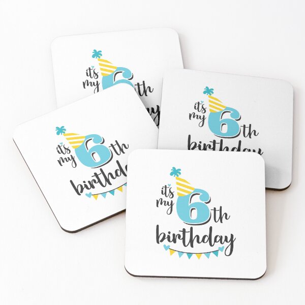 Item preview, 6th birthday 6 years of being awesome 6 years kid girl boy Off birthday Vacation Inspiration Joy Mood designed and sold by DesignByHeartUK.