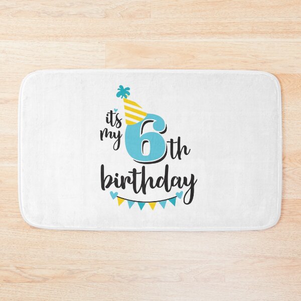 Item preview, 6th birthday 6 years of being awesome 6 years kid girl boy Off birthday Vacation Inspiration Joy Mood designed and sold by DesignByHeartUK.