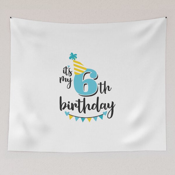 Item preview, 6th birthday 6 years of being awesome 6 years kid girl boy Off birthday Vacation Inspiration Joy Mood designed and sold by DesignByHeartUK.