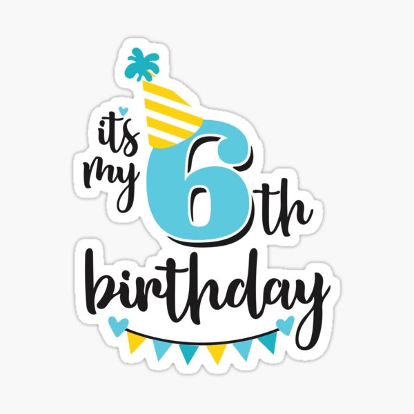 6 birthday clipart