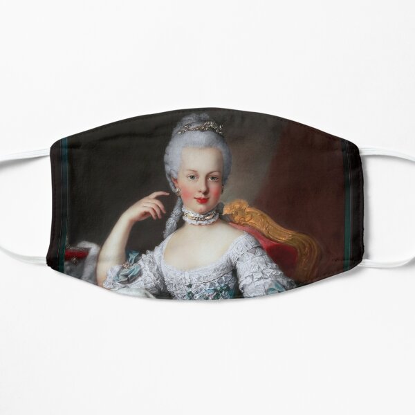 Portrait Of Marie Antoinette of Austria by Martin van Meytens Old Masters Xzendor7 Classical Art Reproductions Flat Mask