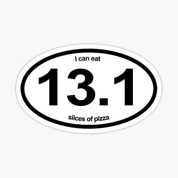 Pizza Half-Marathon Sticker