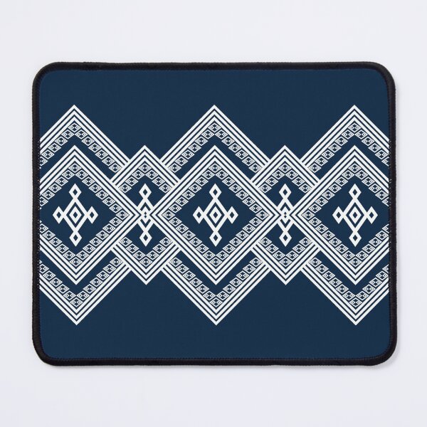 Item preview, Blue and white oriental textile pattern art, Thai traditional style designed and sold by DADA635.