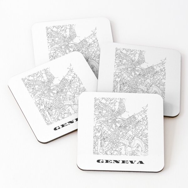 Item preview, Map of Geneva Switzerland Minimalist Line Drawing designed and sold by Designedbysm.