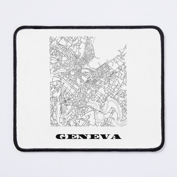 Item preview, Map of Geneva Switzerland Minimalist Line Drawing designed and sold by Designedbysm.