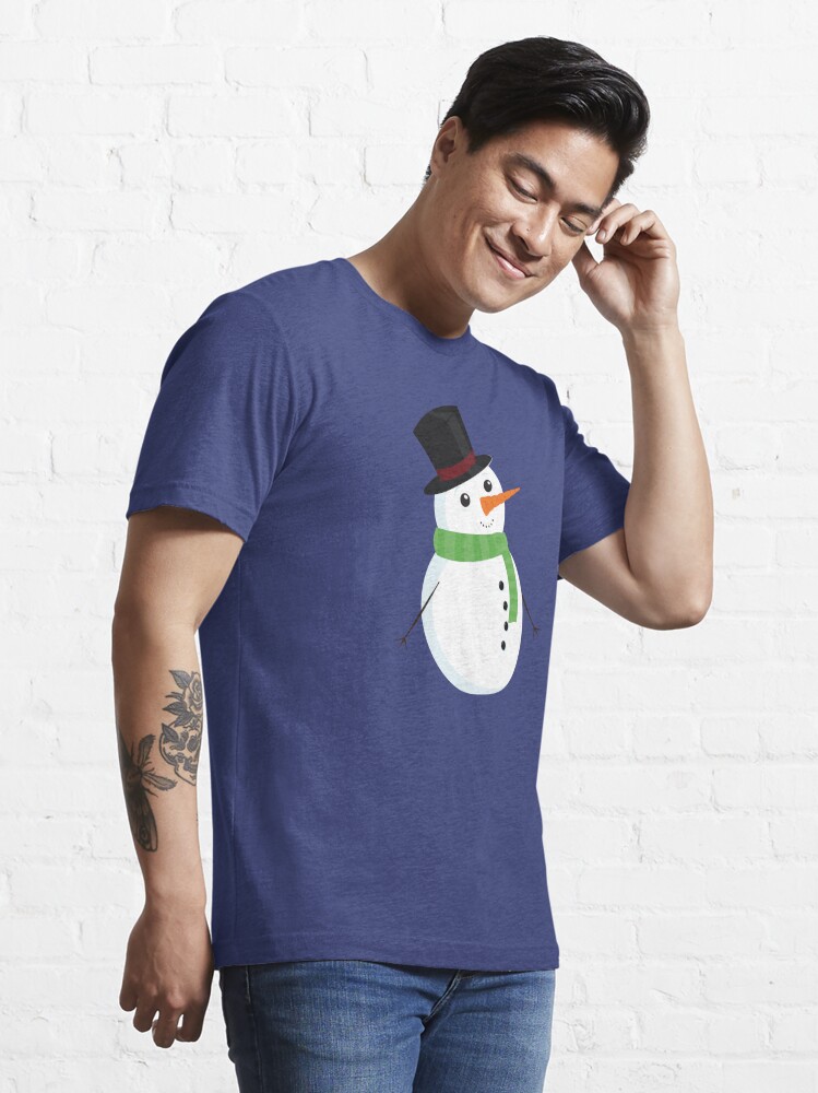 white snowman shirt