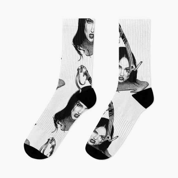 Item preview, Ice pick- a portrait (monochromatic illustration on white) designed and sold by Anicatattoos.