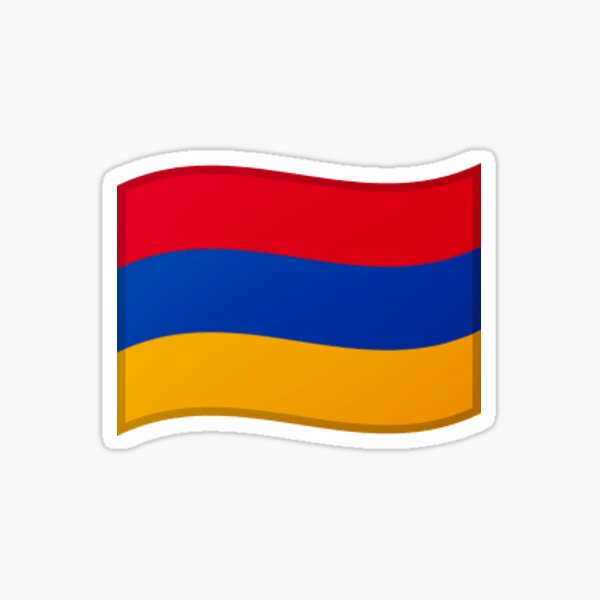 " Armenian flag emoji" Sticker for Sale by Stickypegatinas Redbubble